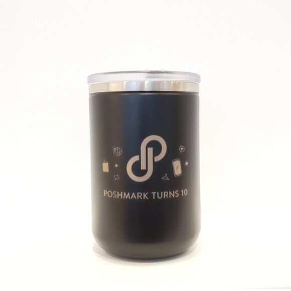 Poshmark 10th Birthday Tumbler Limited Edition Black FREE Stickers - Picture 2 of 5